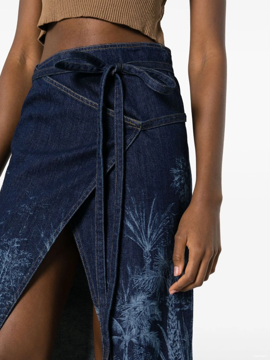 Cheap Toile de Women Alanui denim Jouy Jungle skirt 0421